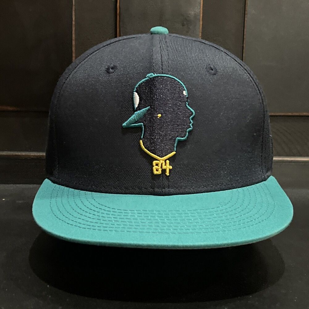 New Baseballism The Kid Ken Griffey Jr. Blue Aqua Fitted Hat - 7 1/4